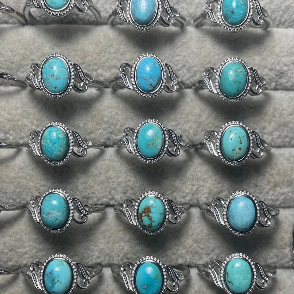 Lot Bagues - Turquoise x4