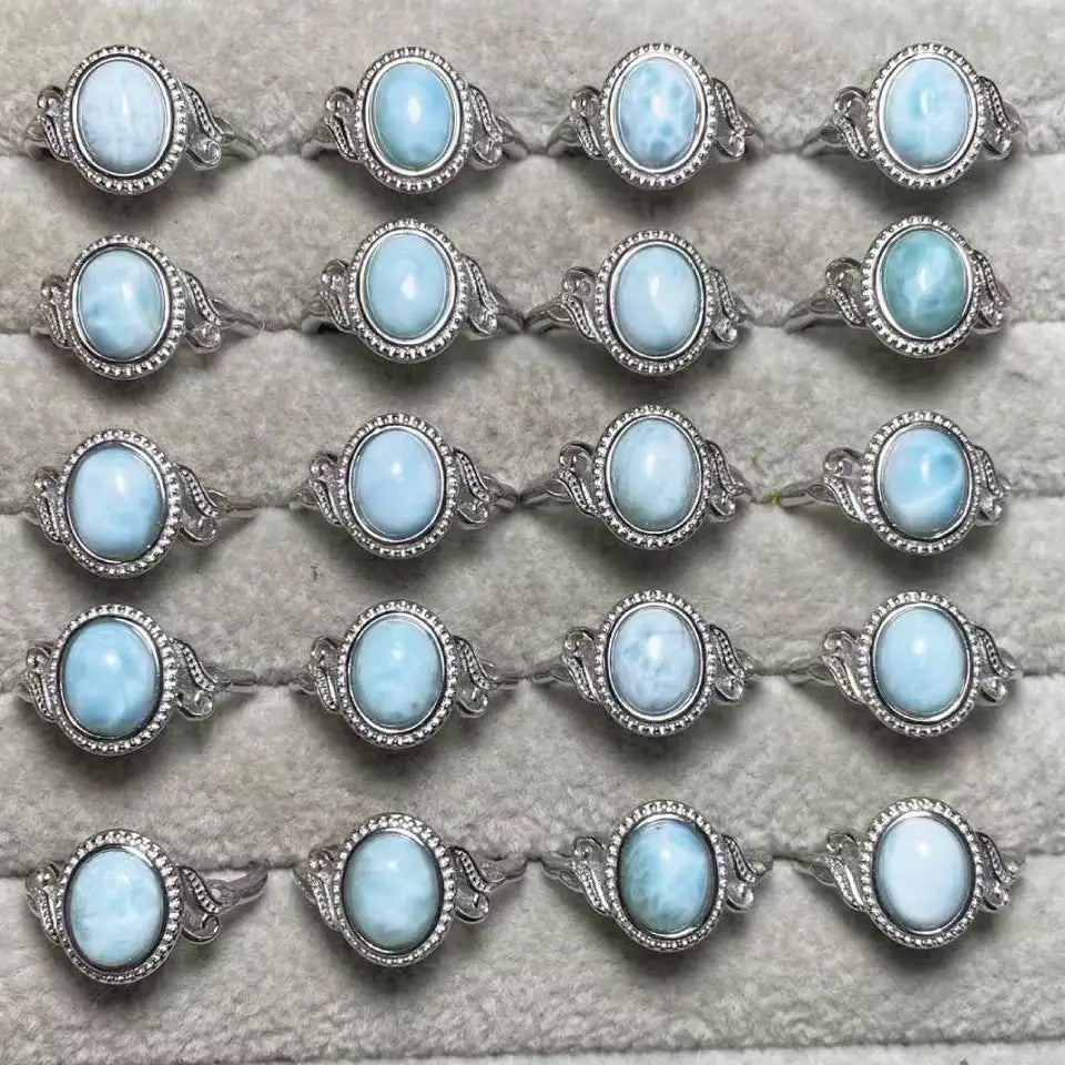 Lot Bagues • Larimar x5