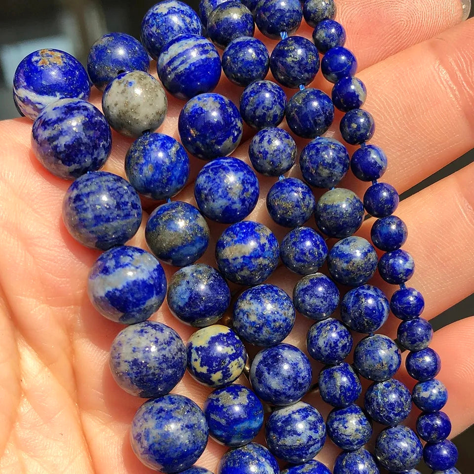 Perles Lapis-lazuli Lithotherapie 