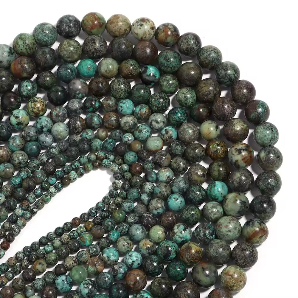 Perles Rondes • Jaspe Turquoise Africaine