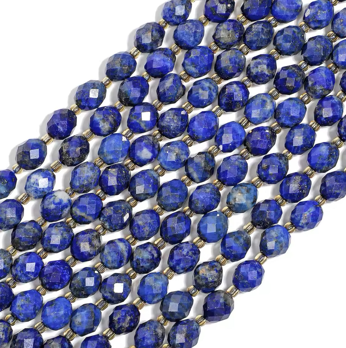 Perles Ovales Facettées - Lapis Lazuli