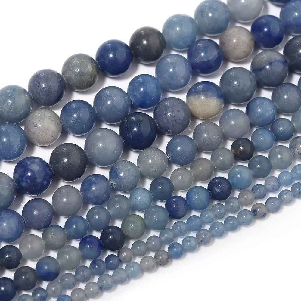 Perles Rondes - Aventurine Bleue