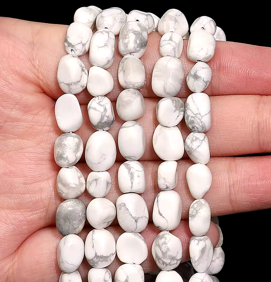 Perles Galets - Howlite