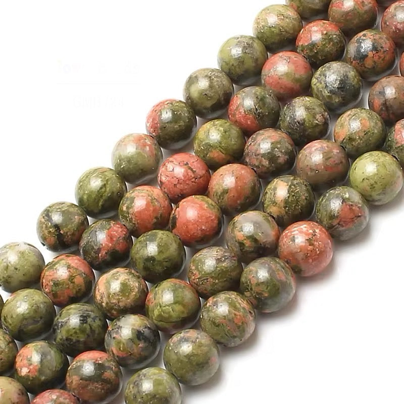 Perles Rondes - Unakite