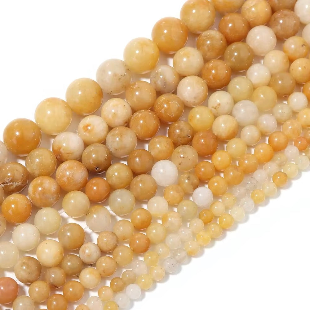 Perles Rondes - Aventurine Jaune