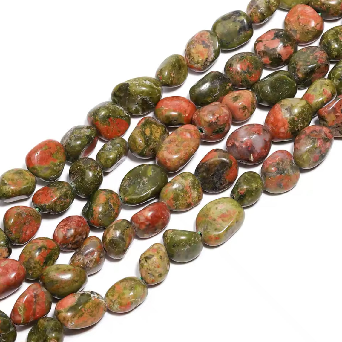 Perles Galets • Unakite