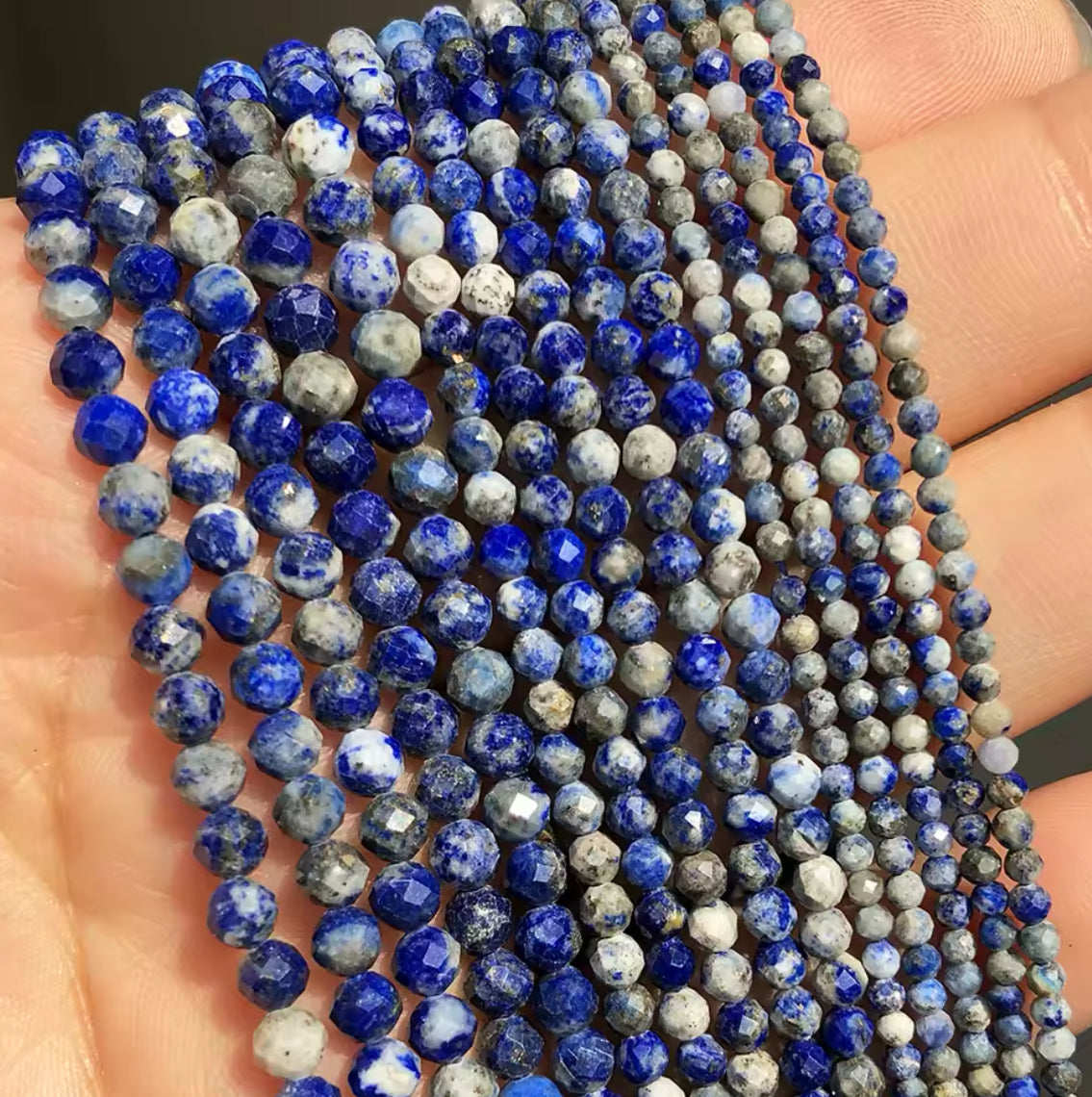 Perles mini Facettées • Lapis Lazuli