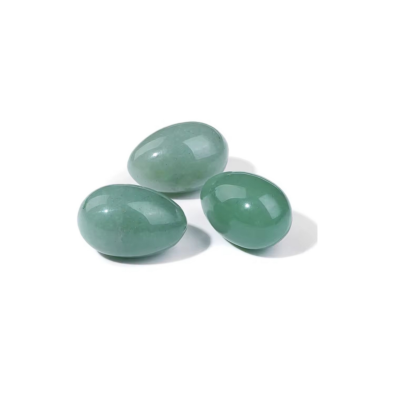 Lot Œufs Minérales • Aventurine Verte x2