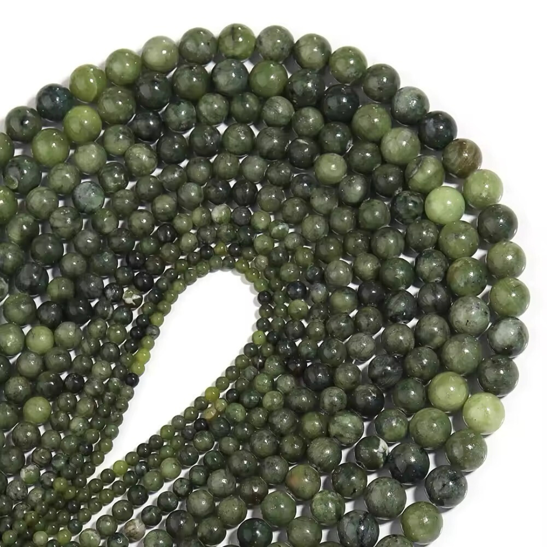 Perles Rondes • Jade Vert