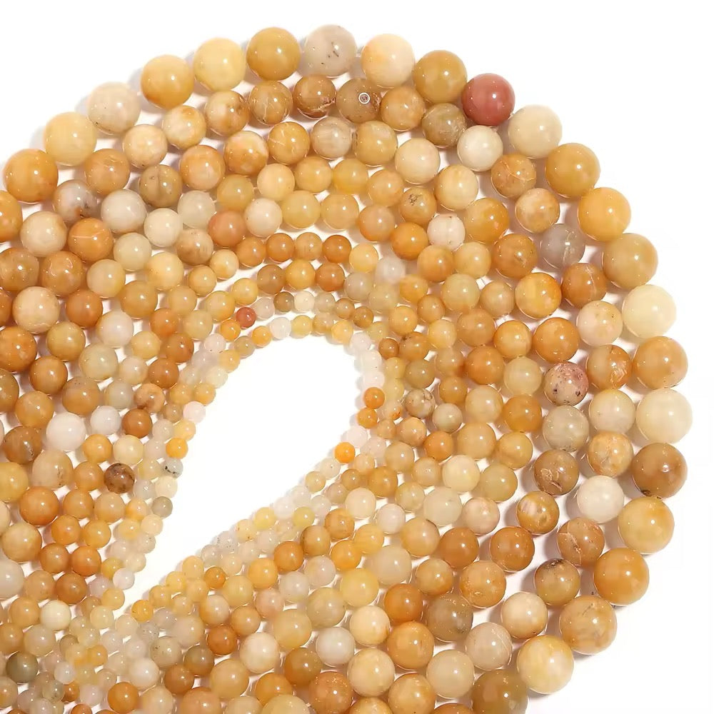 Perles Rondes • Aventurine Jaune