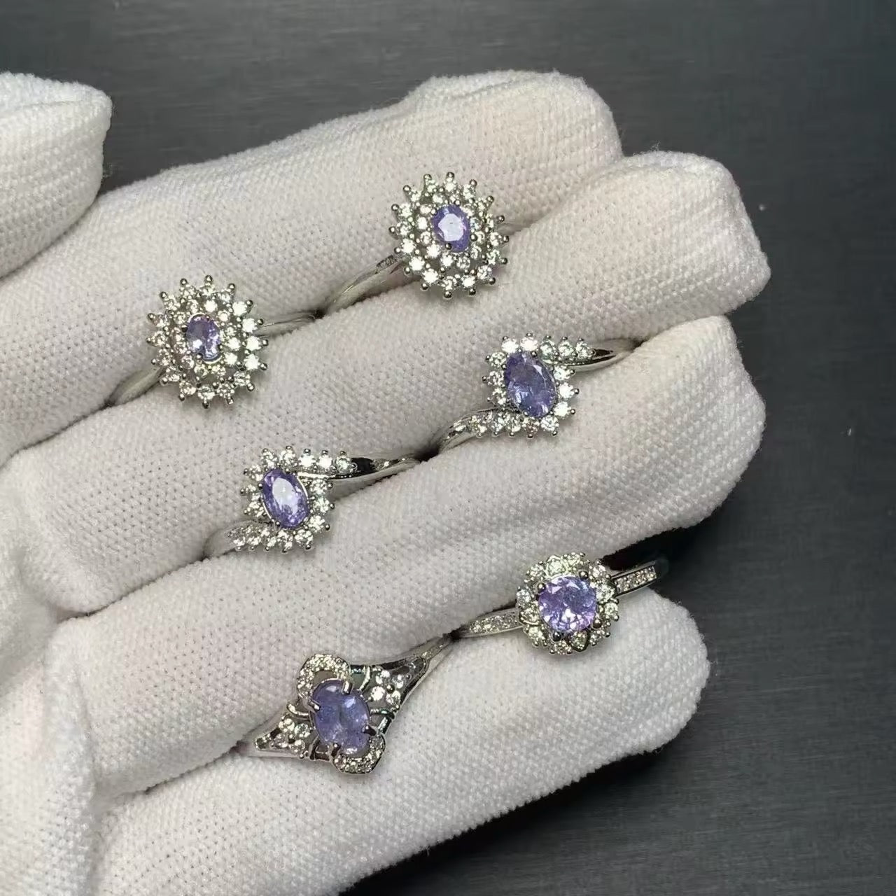 Lot Bagues Variées • Tanzanite x5