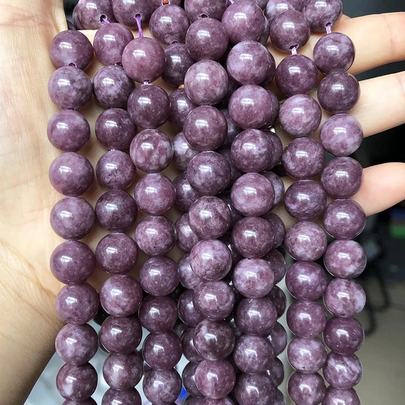 Perles rondes - Lepidolite