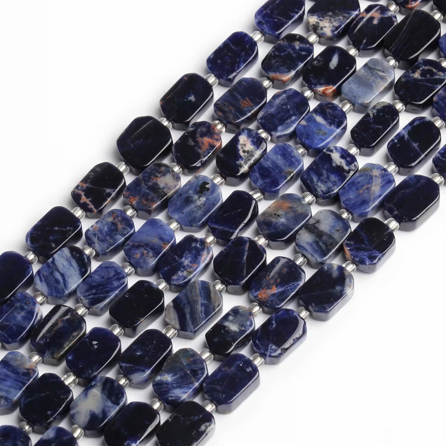 Perles Rectangulaires - Sodalite