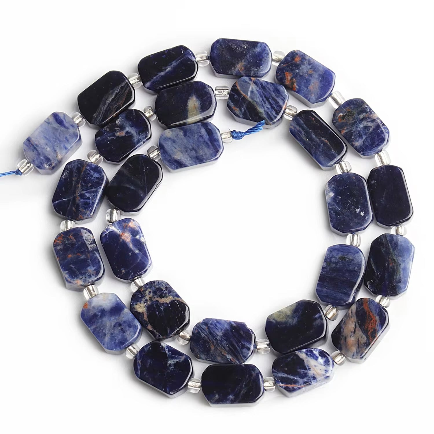 Perles Rectangulaires - Sodalite