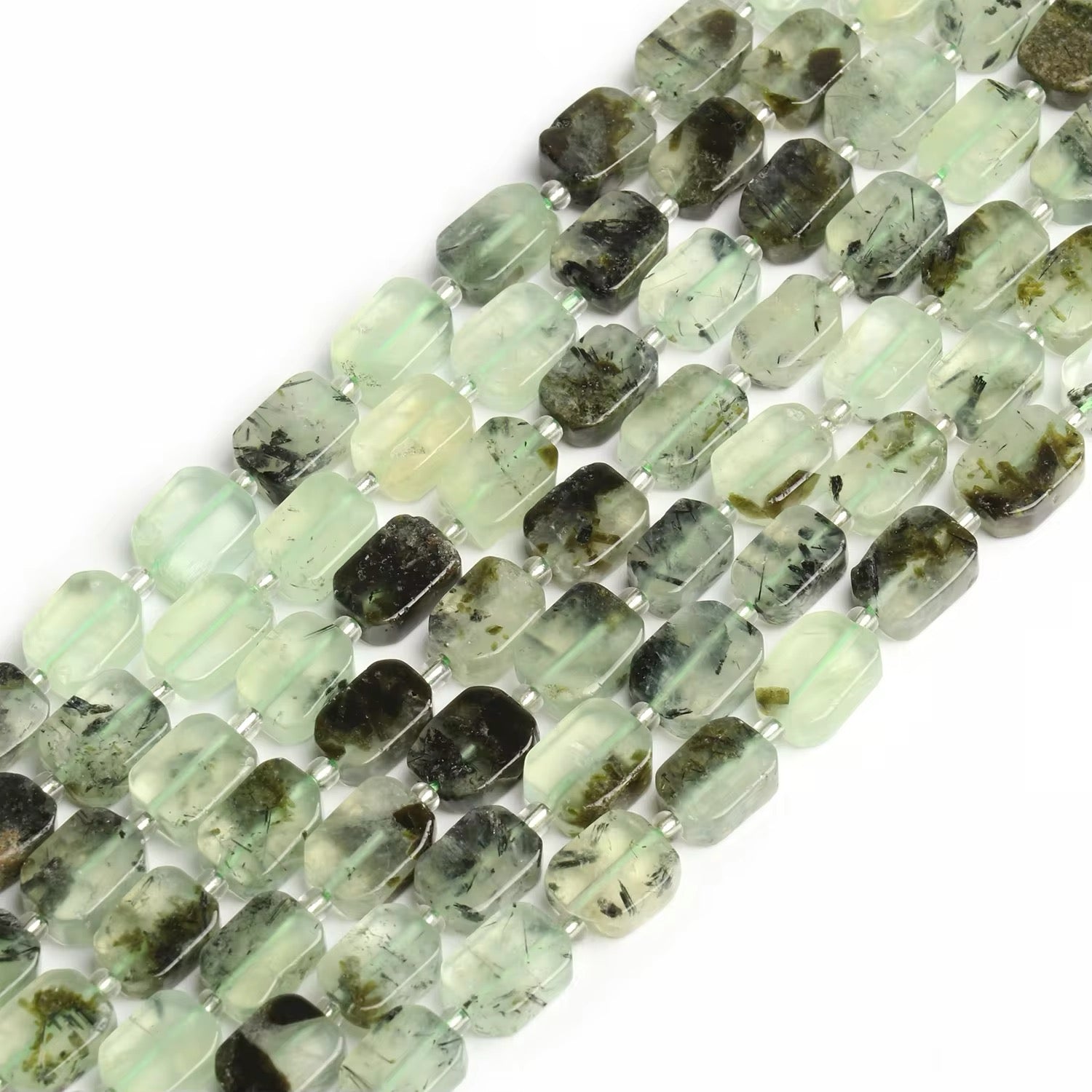 Perles Rectangulaires - Prehnite