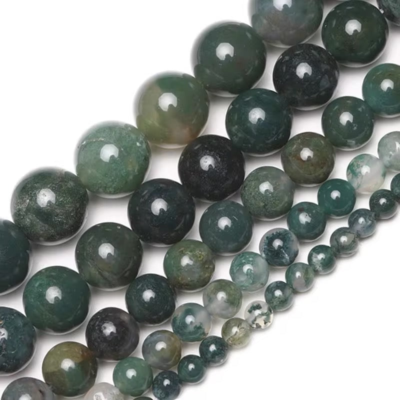 Perles Rondes - Agate Mousse