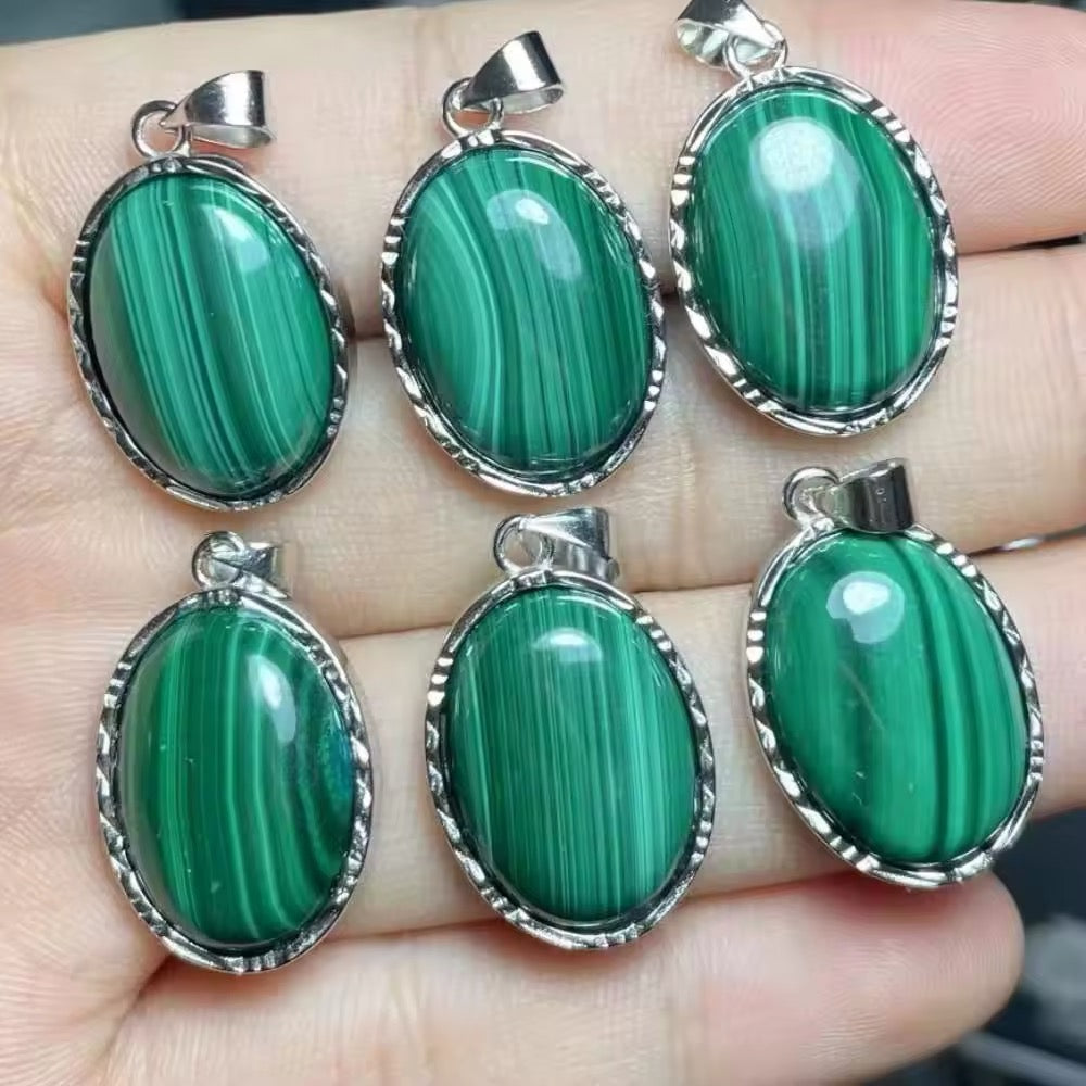 Lot Pendentifs - Malachite x4