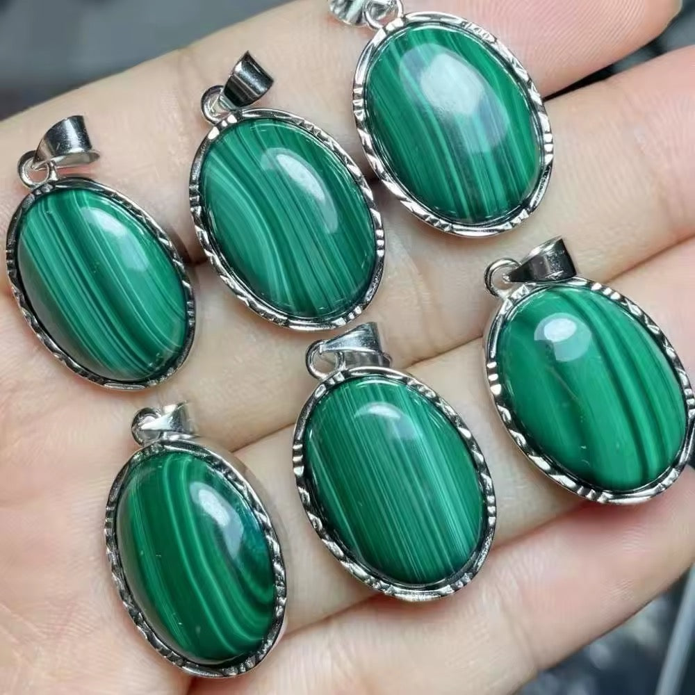 Lot Pendentifs - Malachite x4