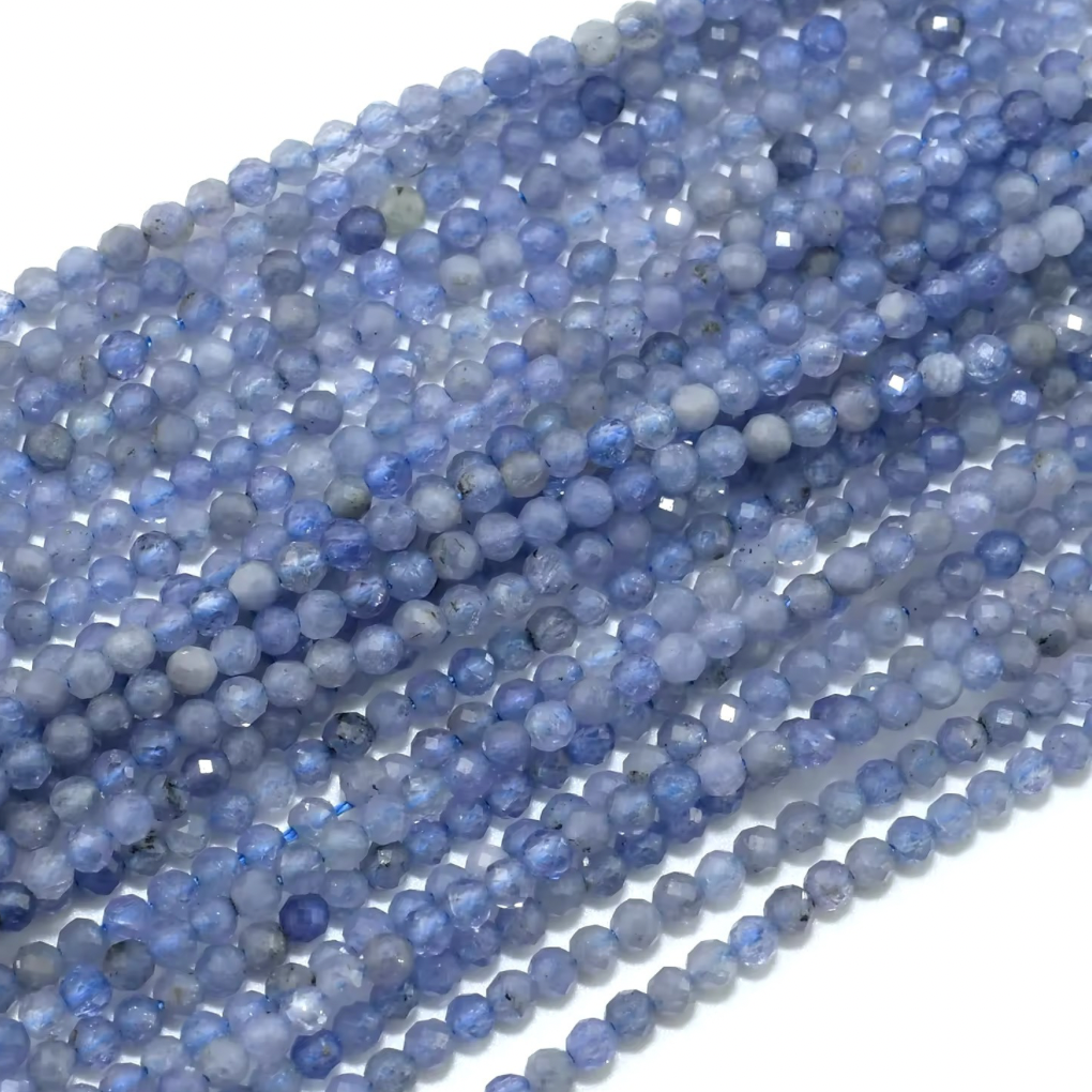 Perles mini Rondes Facettées - Tanzanite