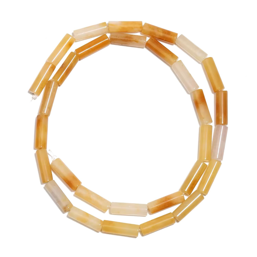 Perles Tubes - Aventurine Jaune