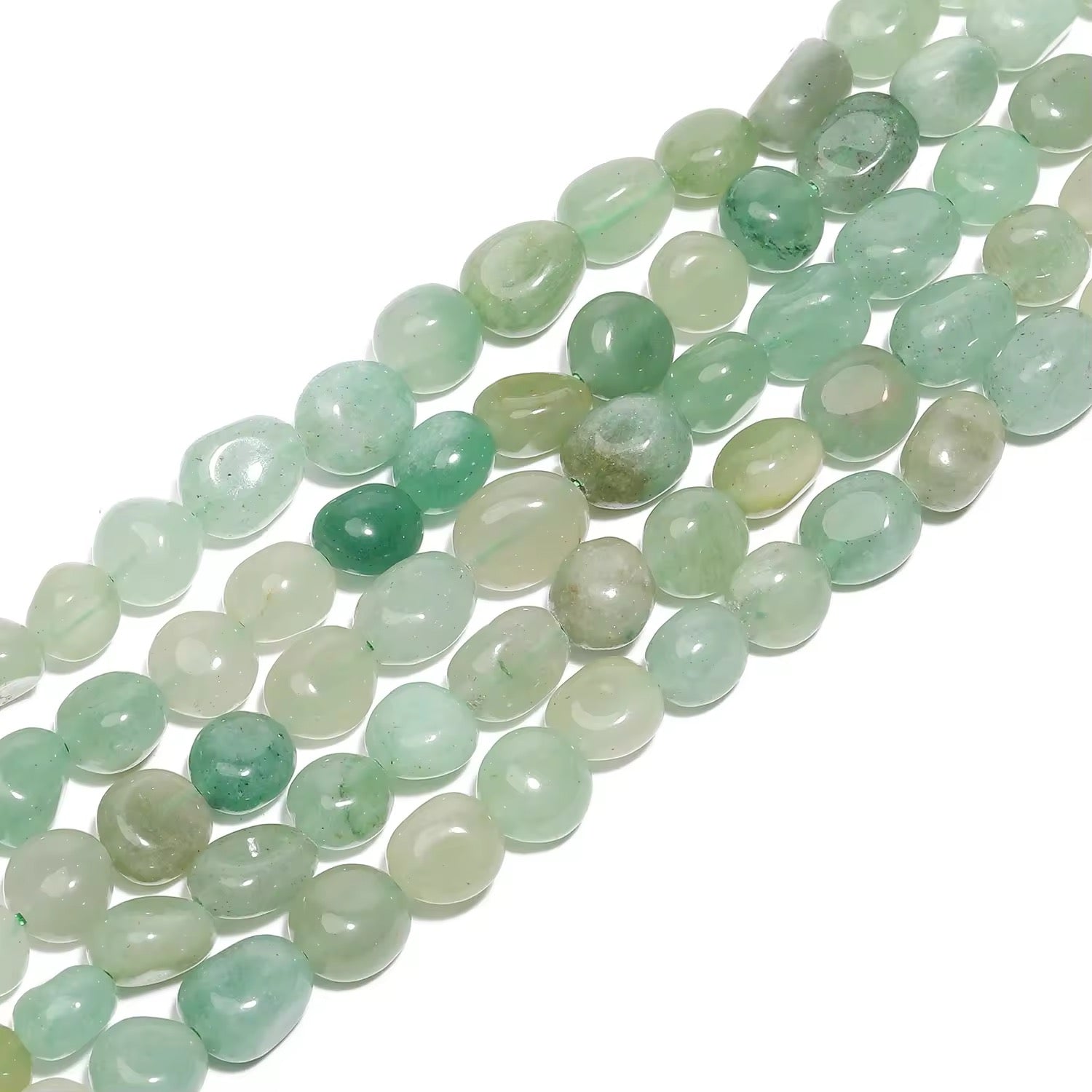 Perles Galets - Aventurine Verte