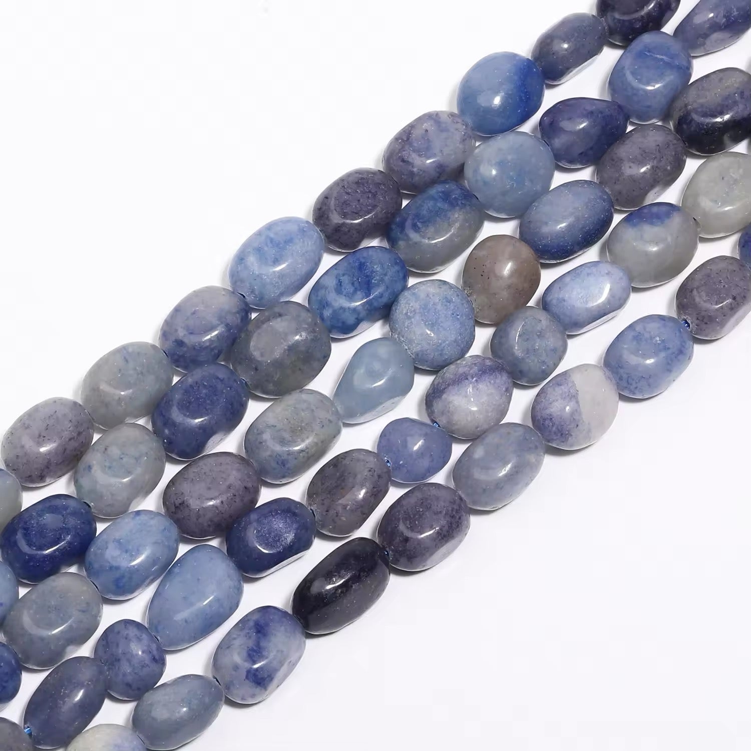 Perles Galets - Aventurine Bleue