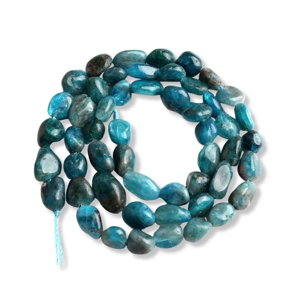 Perles Galets - Apatite Bleue