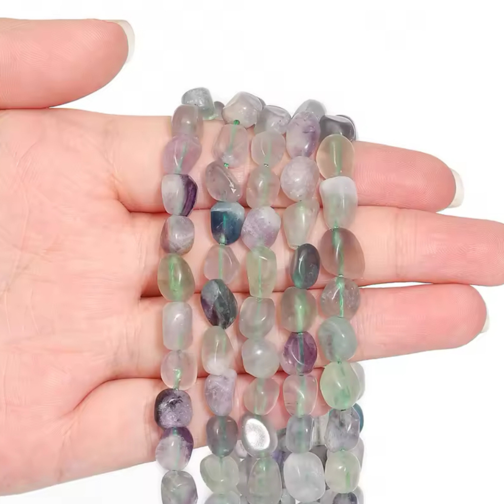 Perles Galets - Fluorite