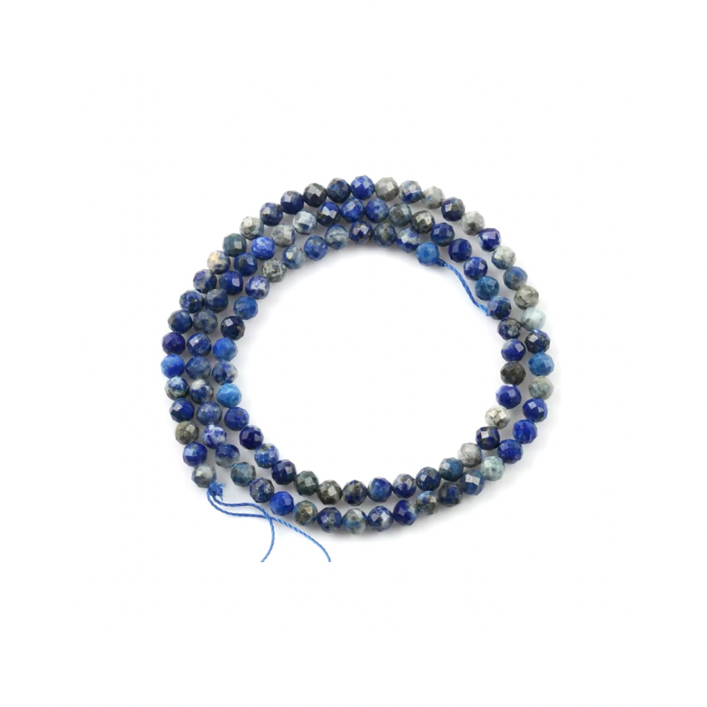 Perles mini Rondes Facettées - Lapis Lazuli