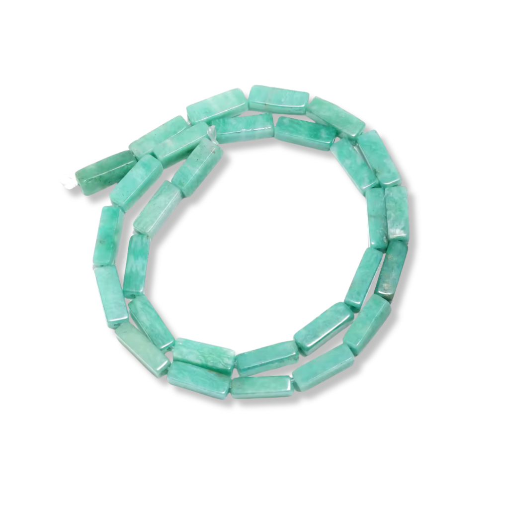 Perles Tubes Rectangulaires - Amazonite