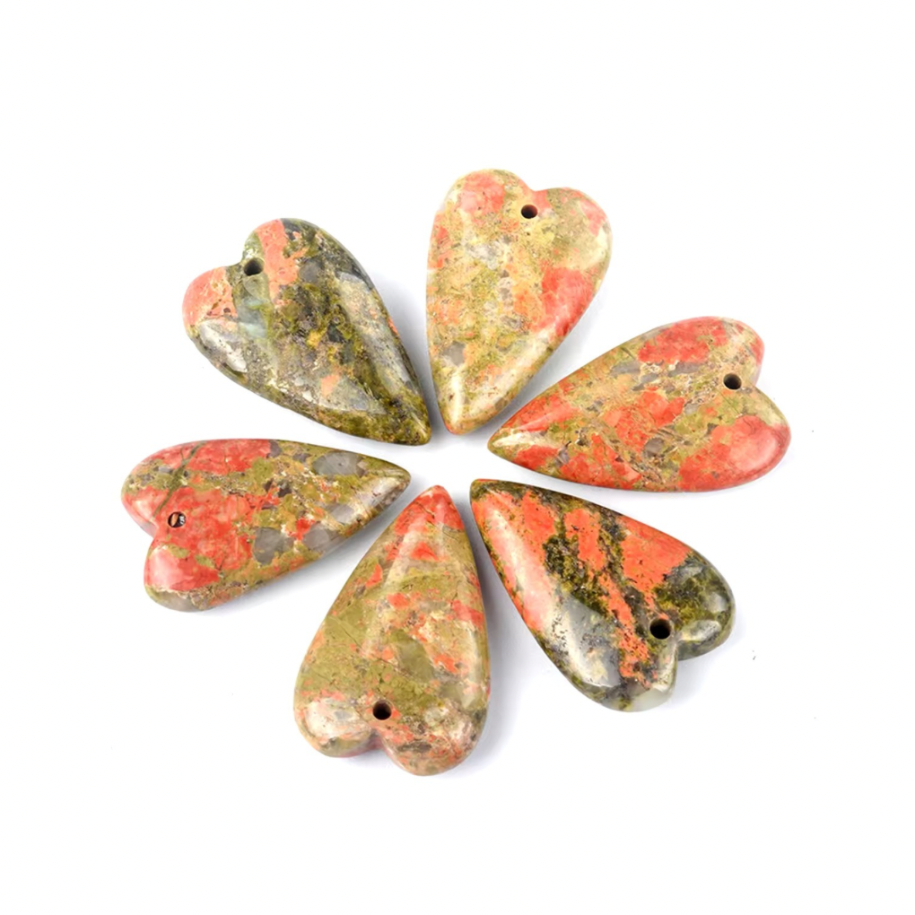 Cabochon Cœur • Unakite