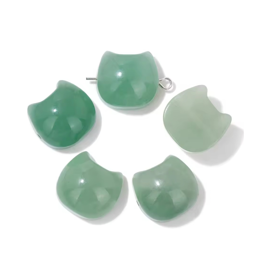 Cabochon Chat - Aventurine Verte