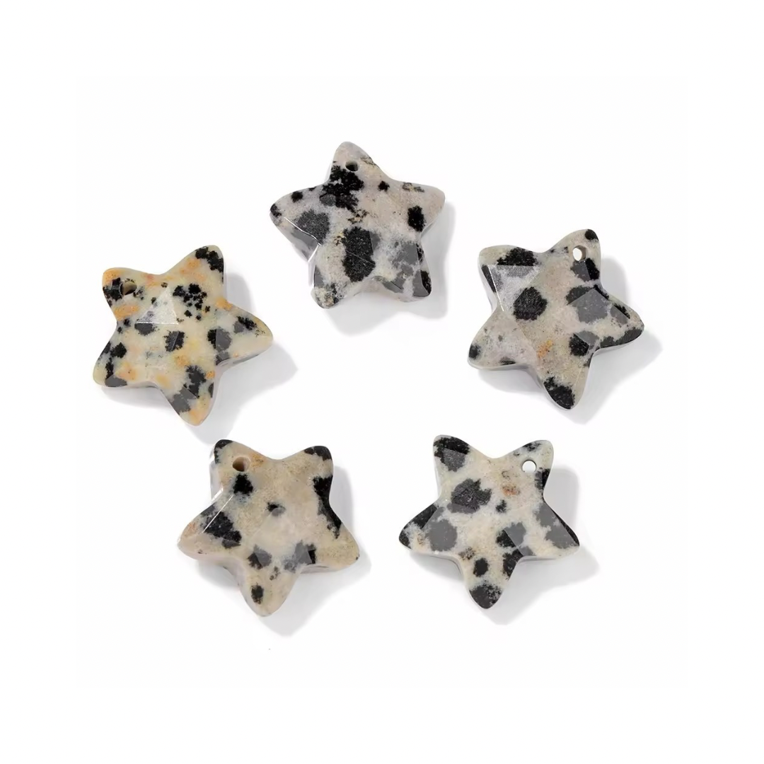 Cabochon Étoile - Jaspe Dalmatien