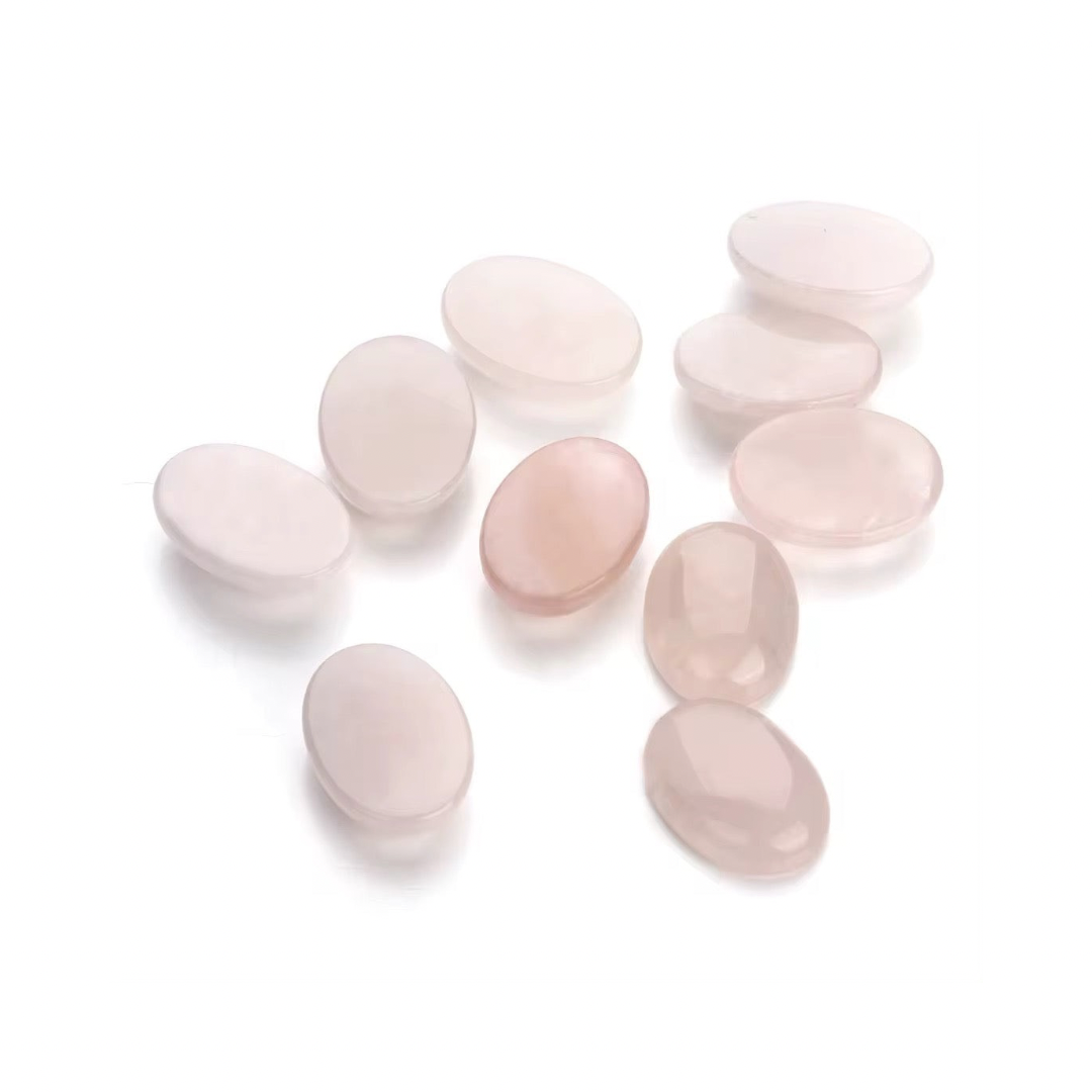 Lot Cabochons Ovales - Quartz Rose x5