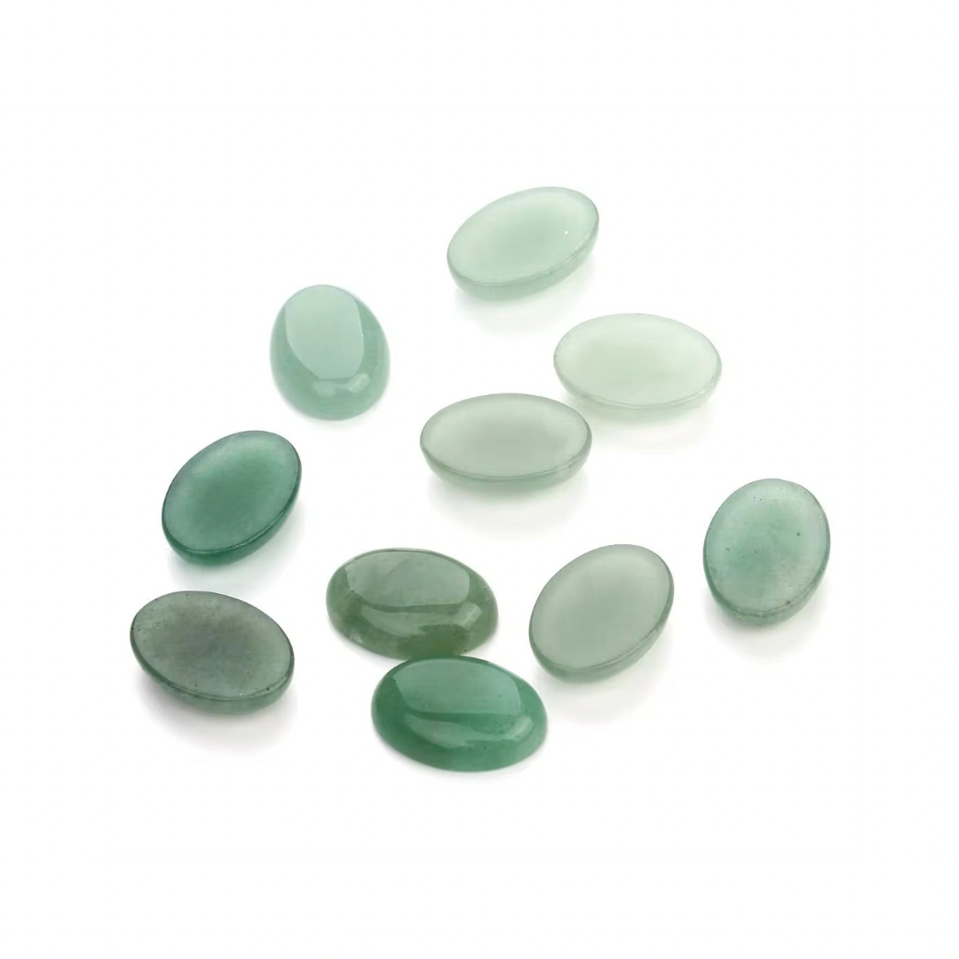 Lot Cabochons Ovales - Aventurine Verte x5