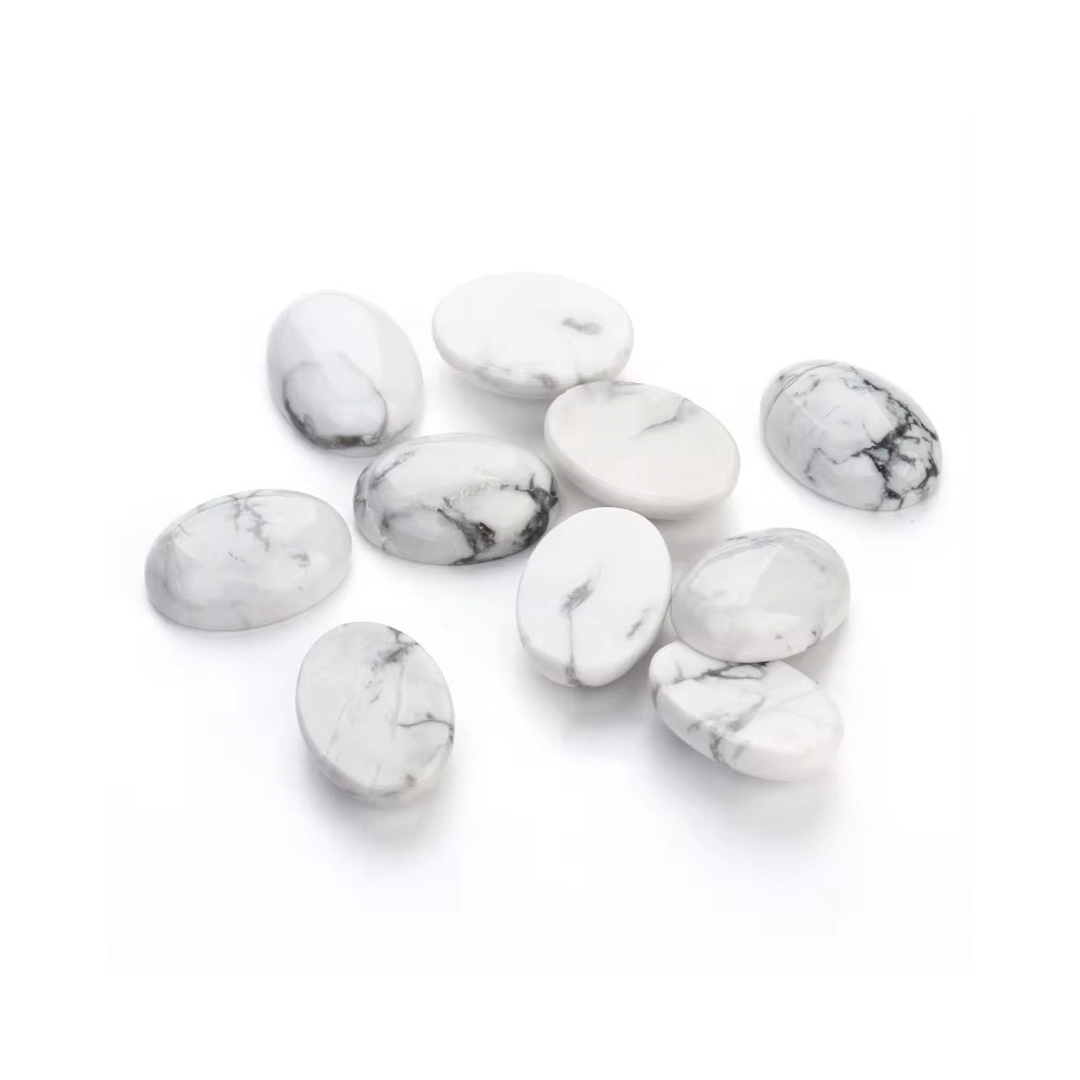 Lot Cabochons Ovales - Howlite x5