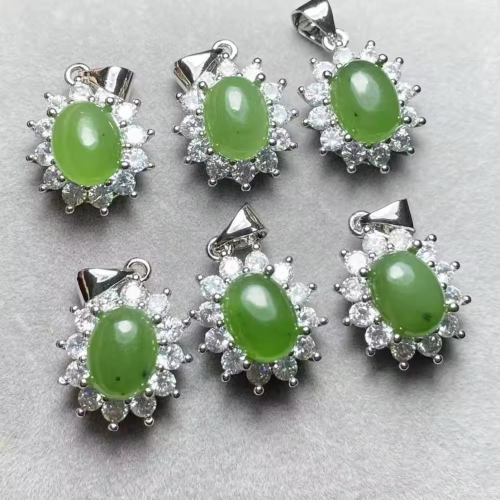 Lot Pendentifs • Jade Vert x4