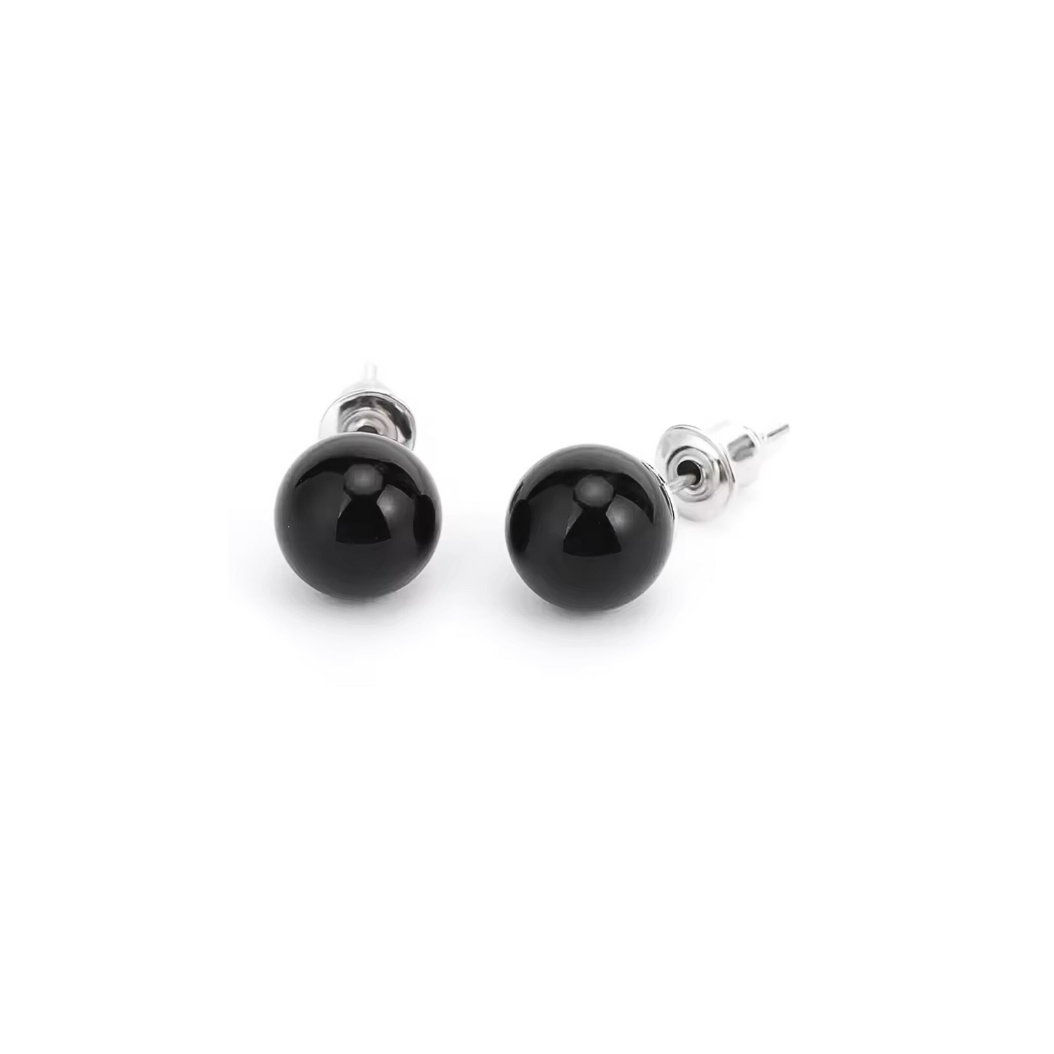 Lot Puces d’Oreille • Obsidienne Noire x3