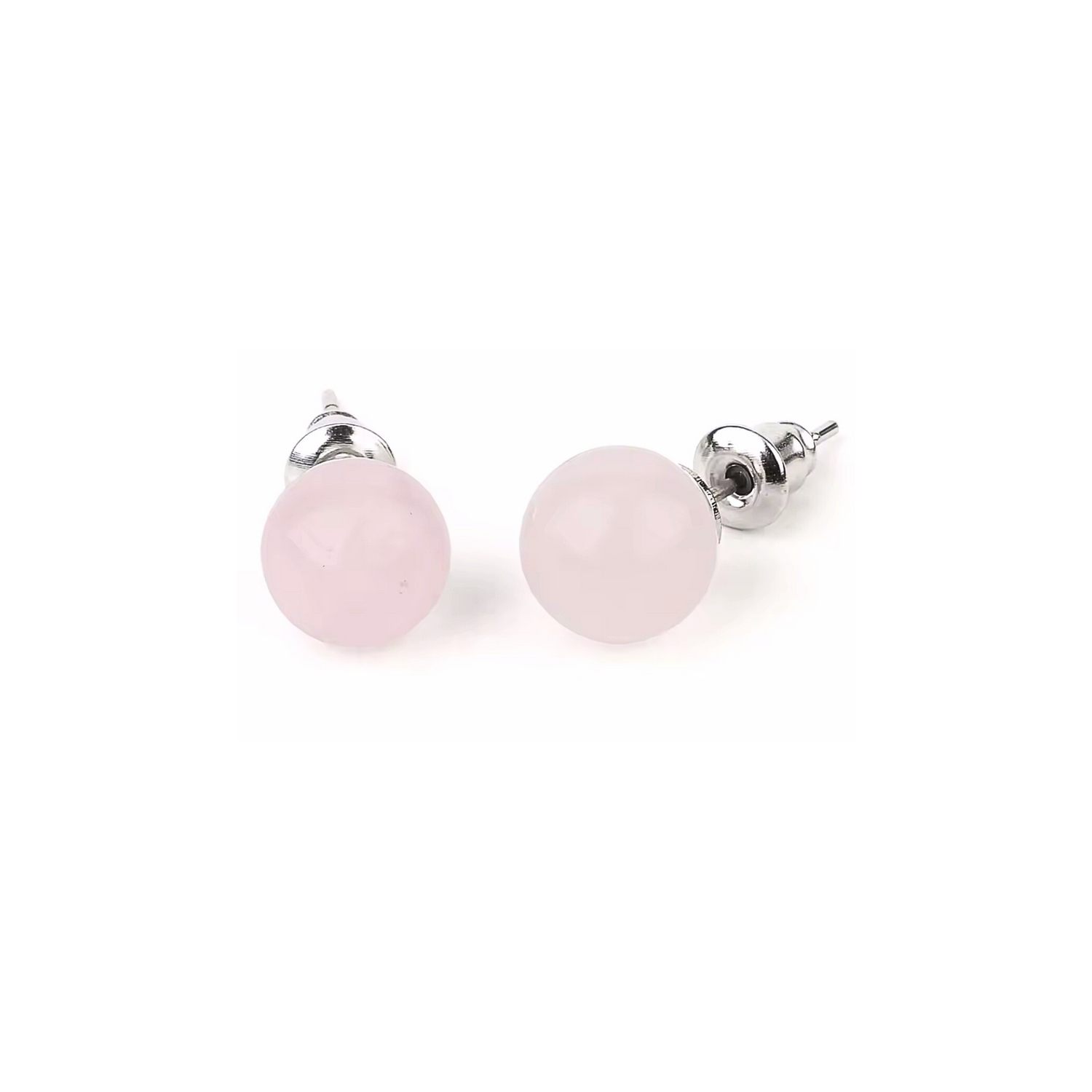 Lot Puces d’Oreille • Quartz Rose x3