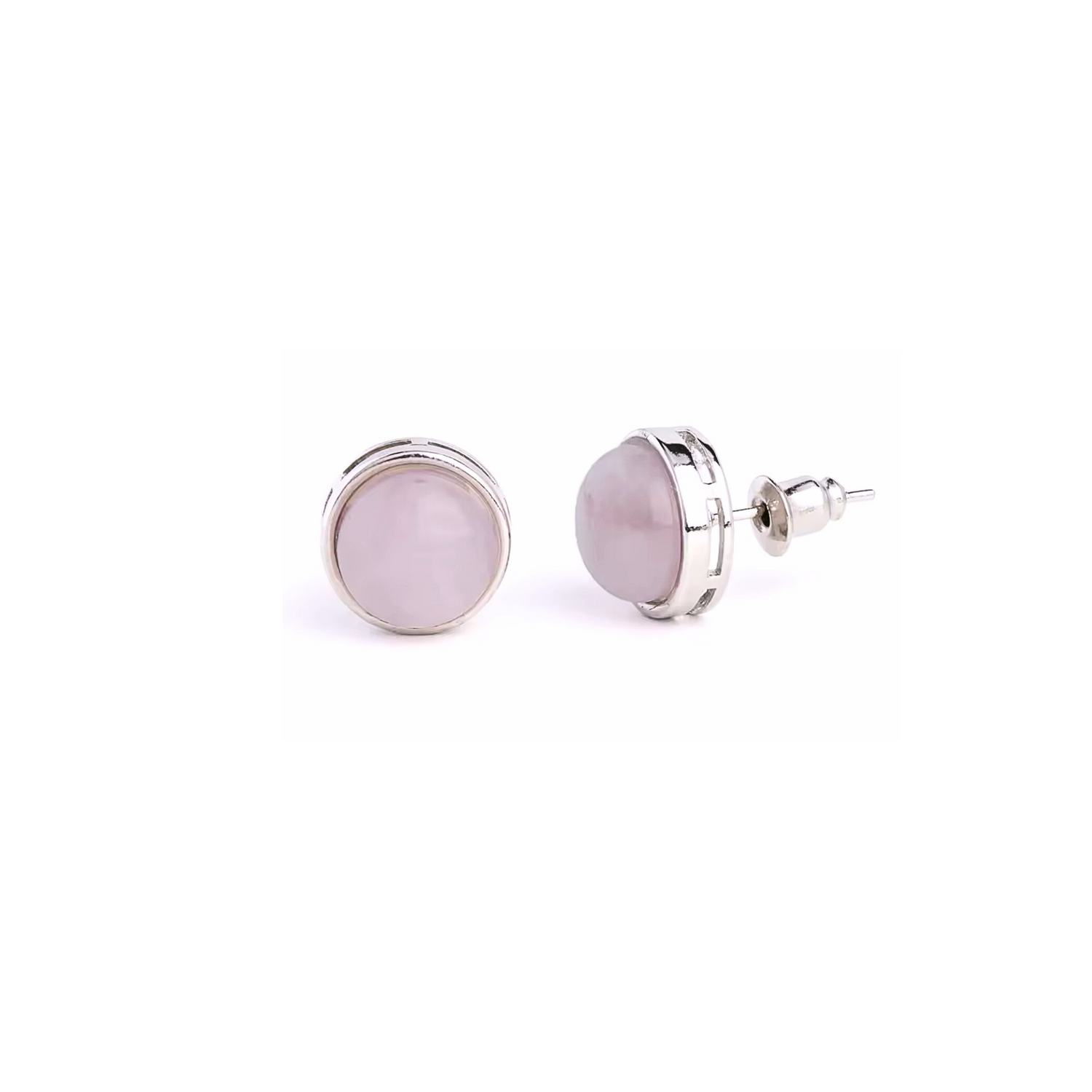 Lot Puces d’Oreille • Quartz Rose x3