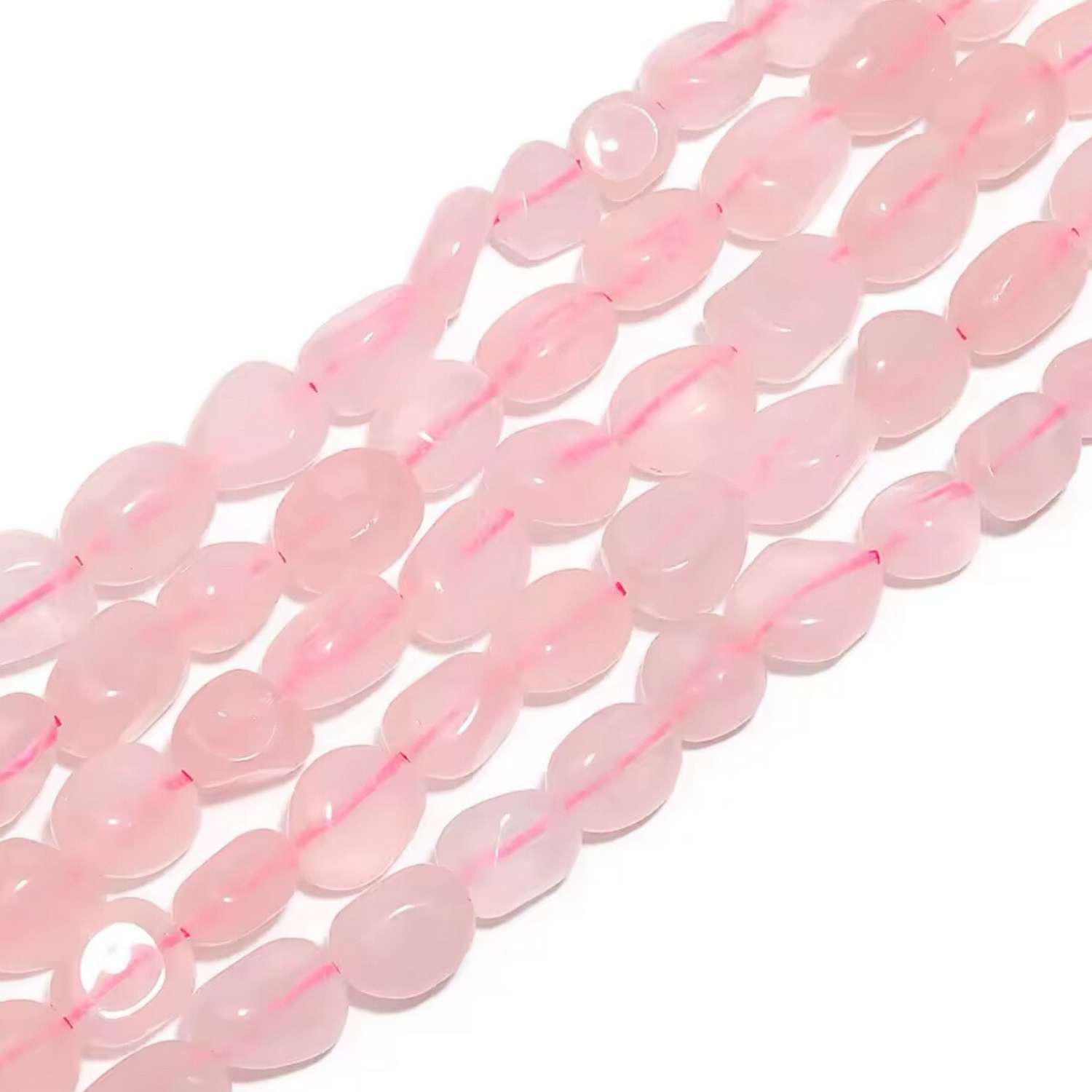 Perles Galets • Quartz Rose